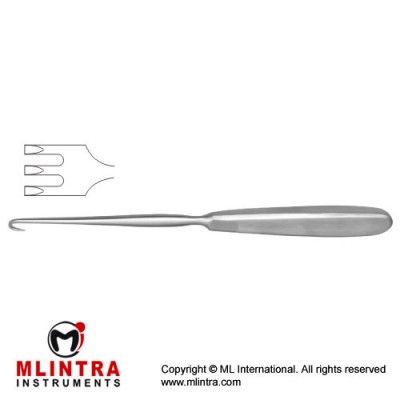 Volkmann Retractor 3 Sharp Prongs - Hollow Handle Stainless Steel, 21.5 cm - 8 1/2"